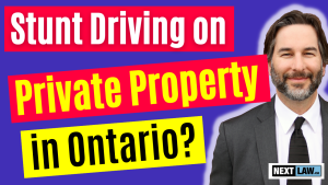 Can I be charged with Stunt Driving on private property in Ontario