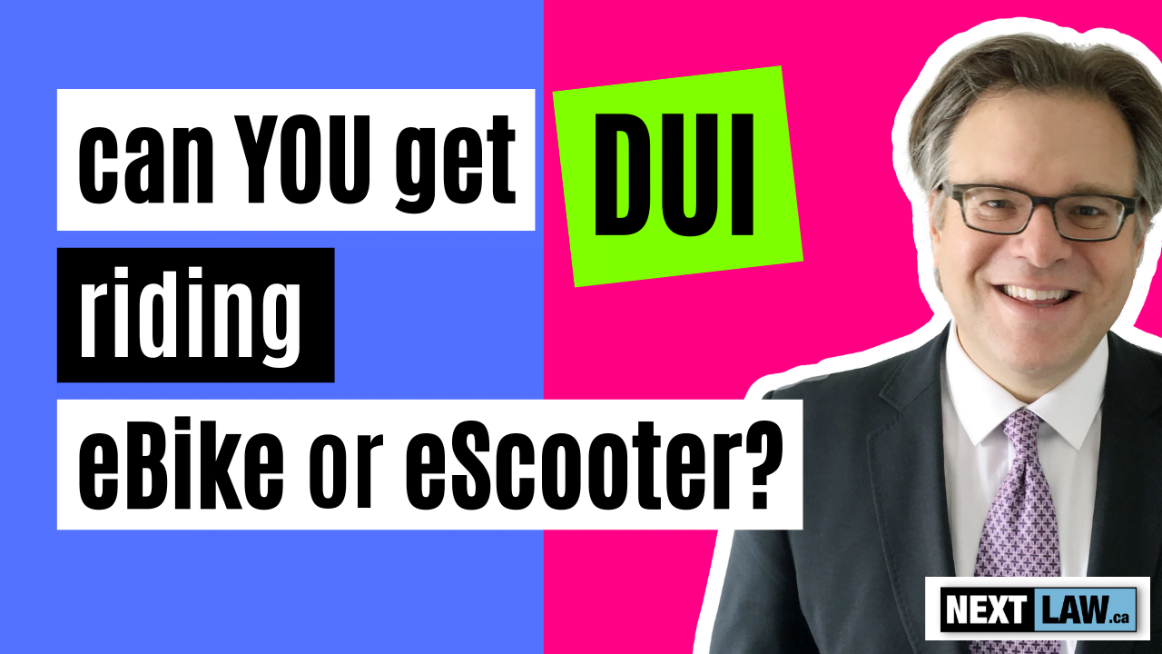Can you get a DUI on E-Bike or E-Scooter