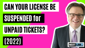 Can you license be suspended for unpaid tickets