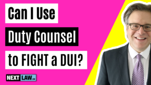 DUI - use duty counsel to fight