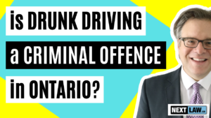 Drunk Driving Criminal Offence