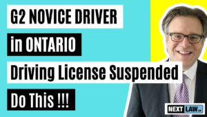 G2 Novice Driver Driving with a suspended license