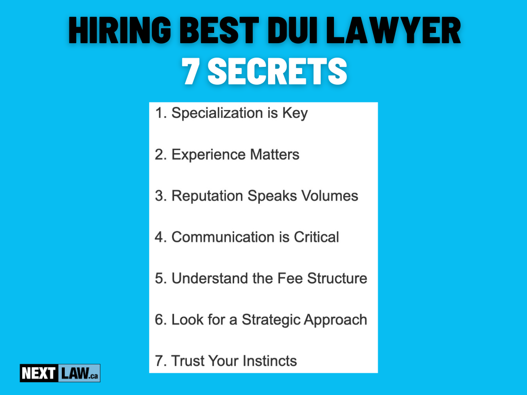 Hiring Best DUI Lawyer in Ontario - 7 Secrets