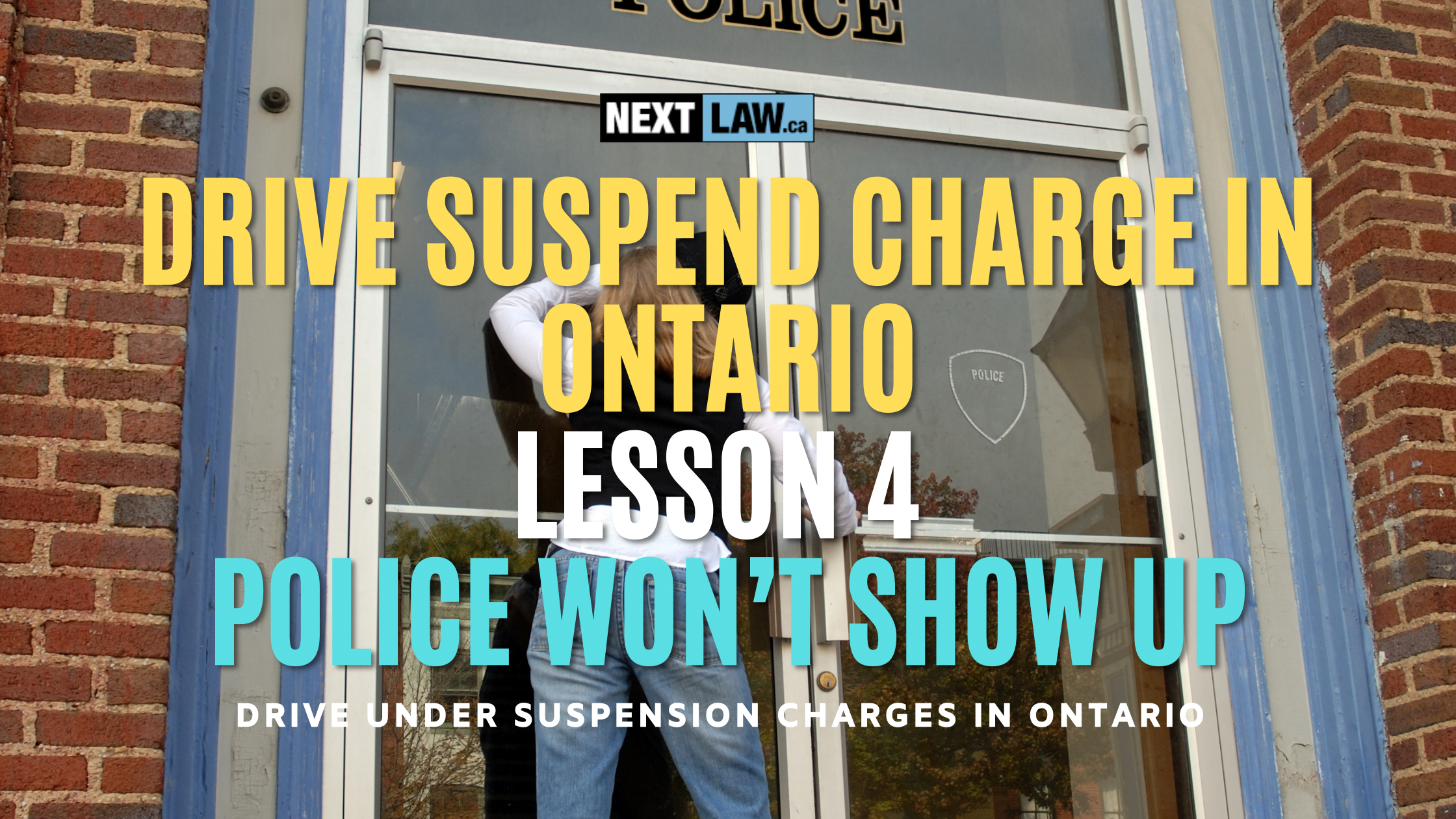 drive suspend charge in ontario - police wont show up
