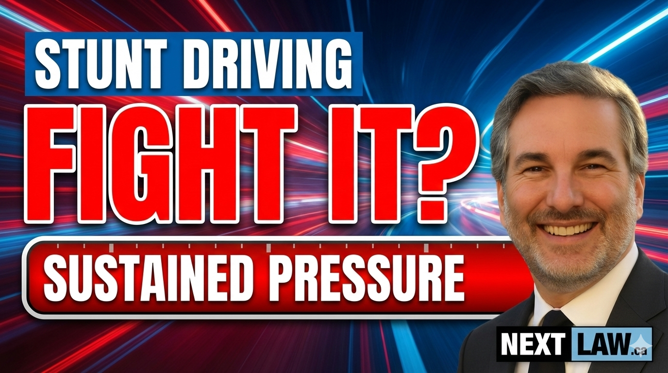 How to Fight Stunt Driving Charges - Sustained Pressure