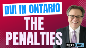 Penalties for DUI Impaired Driving charges in Ontario