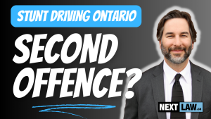 Second offence for stunt driving in Ontario