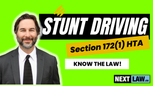 Section 172(1) of the Highway Traffic Act of Ontario - Stunt Driving - Know the Law