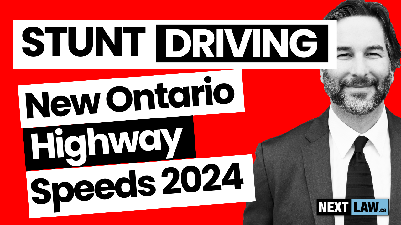 Changes to Ontario Highway Speeds and Stunt Driving – 2024