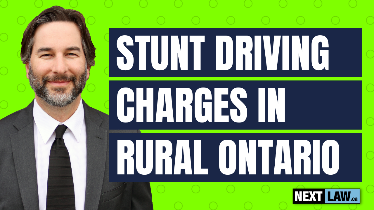 Stunt Driving Charges in RURAL ONTARIO