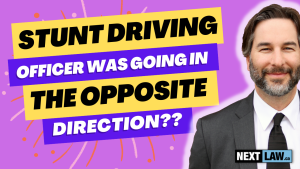 Stunt driving - the officer was going in the opposite direction