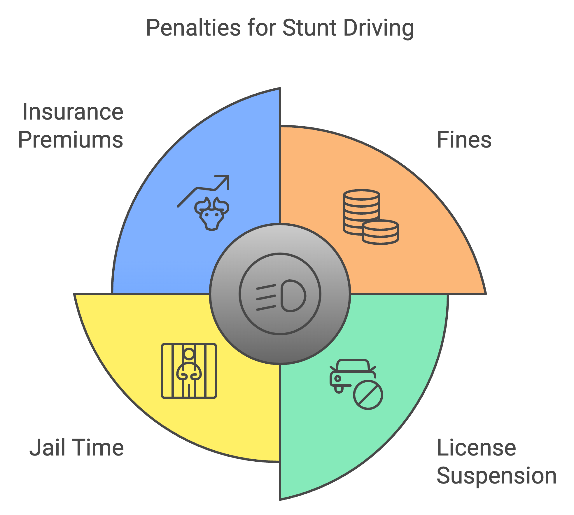 The penalties for Stunt Driving are severe