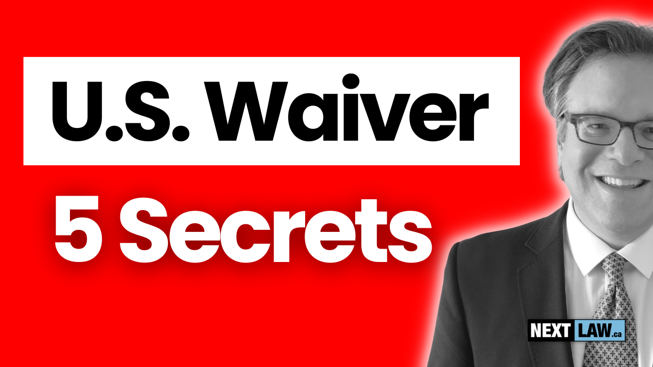 U.S. Waiver - 5 Secrets to Approval