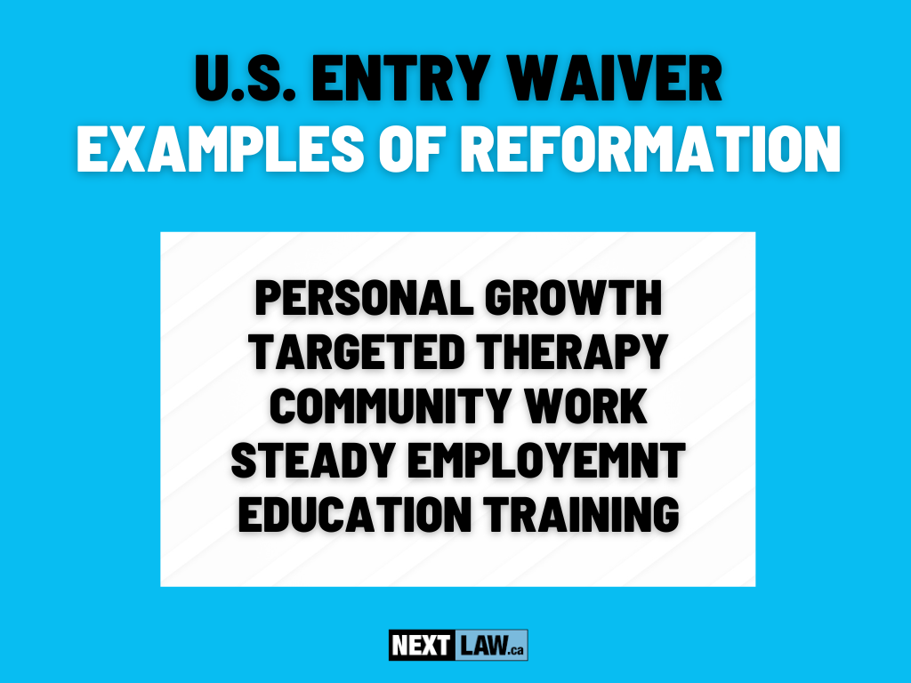 U.S. WAIVER EXAMPLES OF REFORMATION