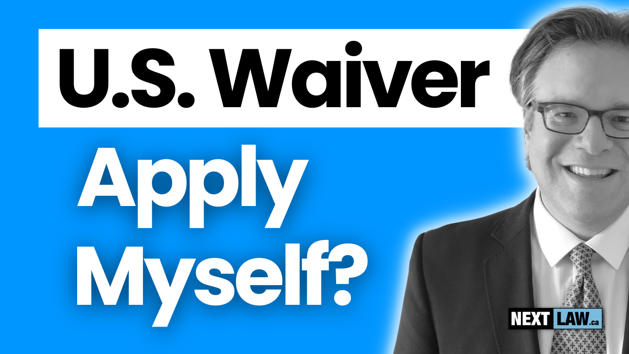 can i apply for a us waiver myself