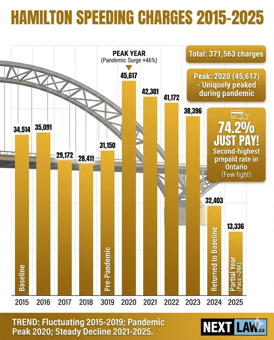 Hamilton Speeding Charges 2015-2025 Infographic