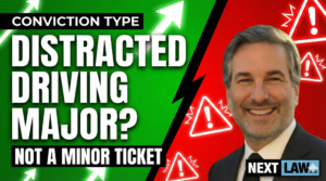 Major vs minor conviction distracted driving Ontario