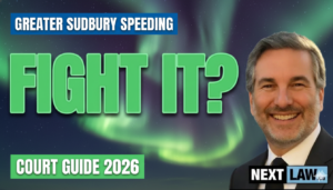 Speeding ticket defense in Sudbury, Ontario