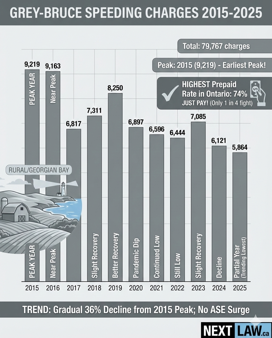 Grey-Bruce Speeding Charges 2015-2025 Infographic