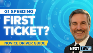 G1 driver speeding ticket consequences in Ontario