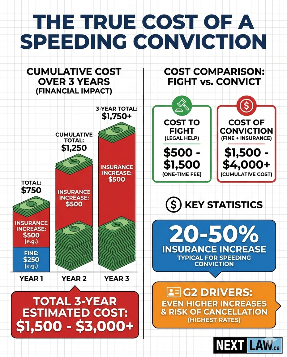 True cost of speeding conviction calculator