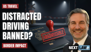 Travel to US distracted driving conviction Ontario