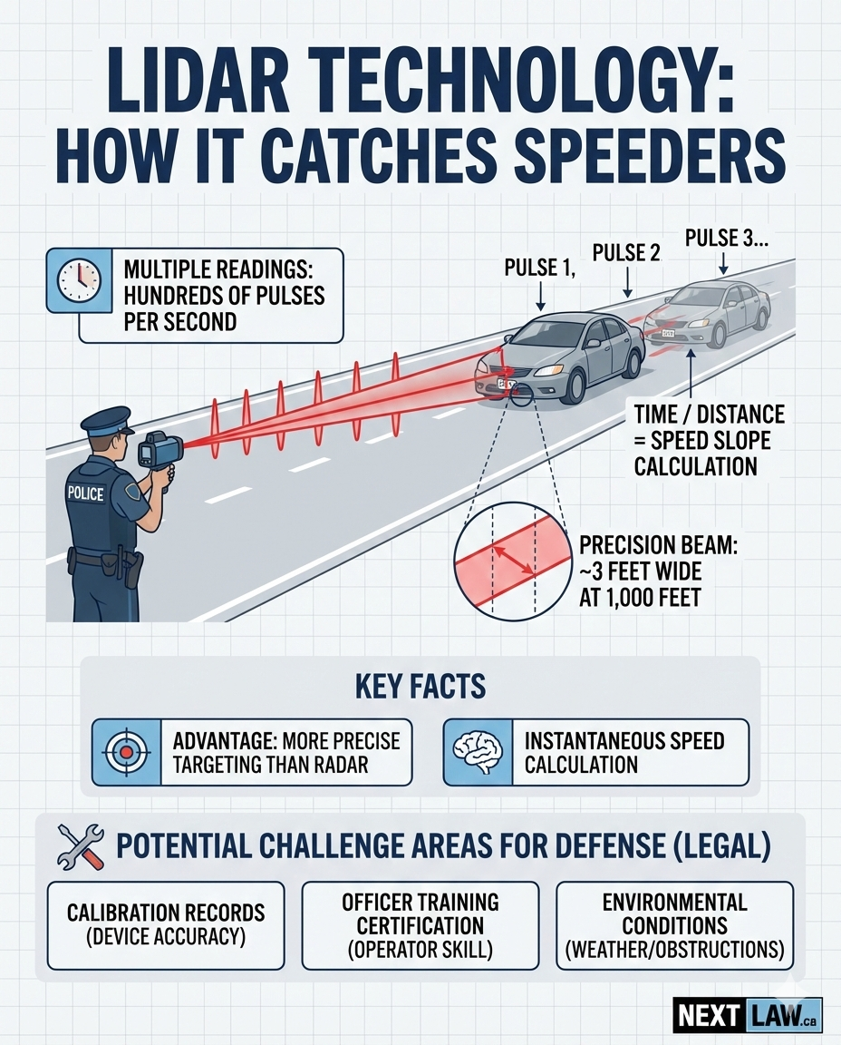 How lidar speed detection works diagram