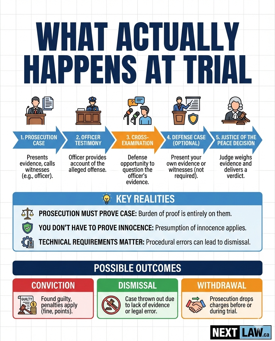 Speeding ticket trial process timeline