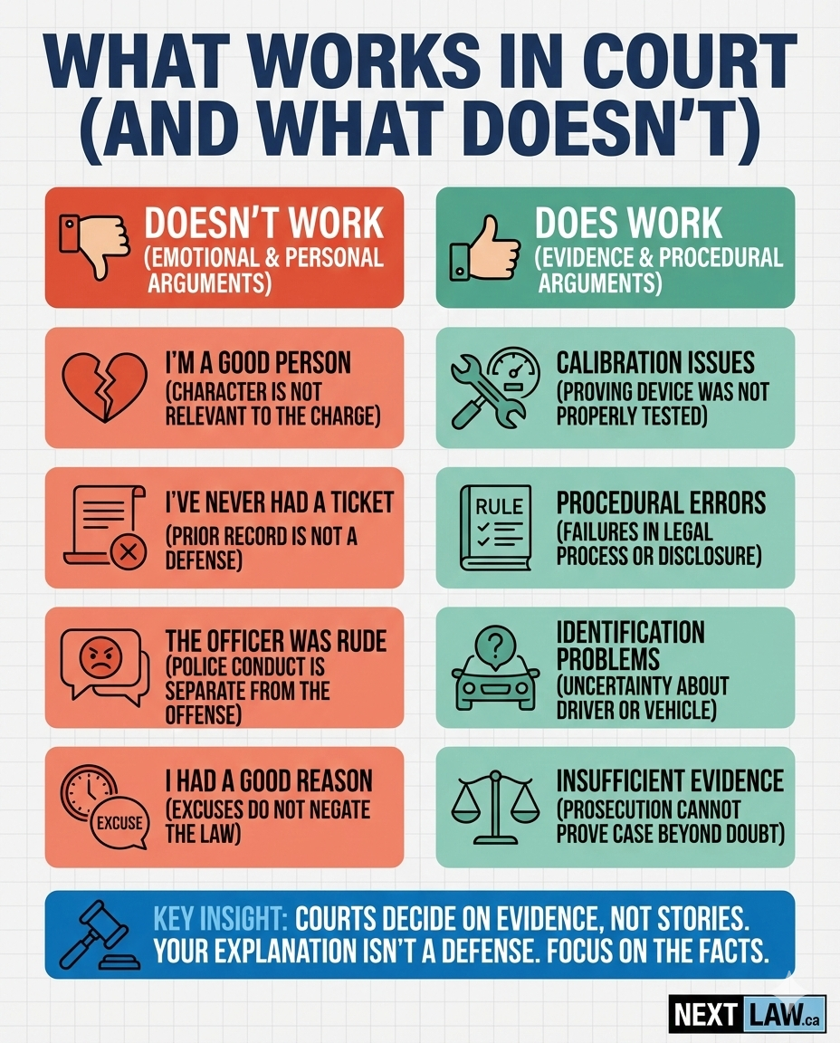 Evidence vs emotion court comparison