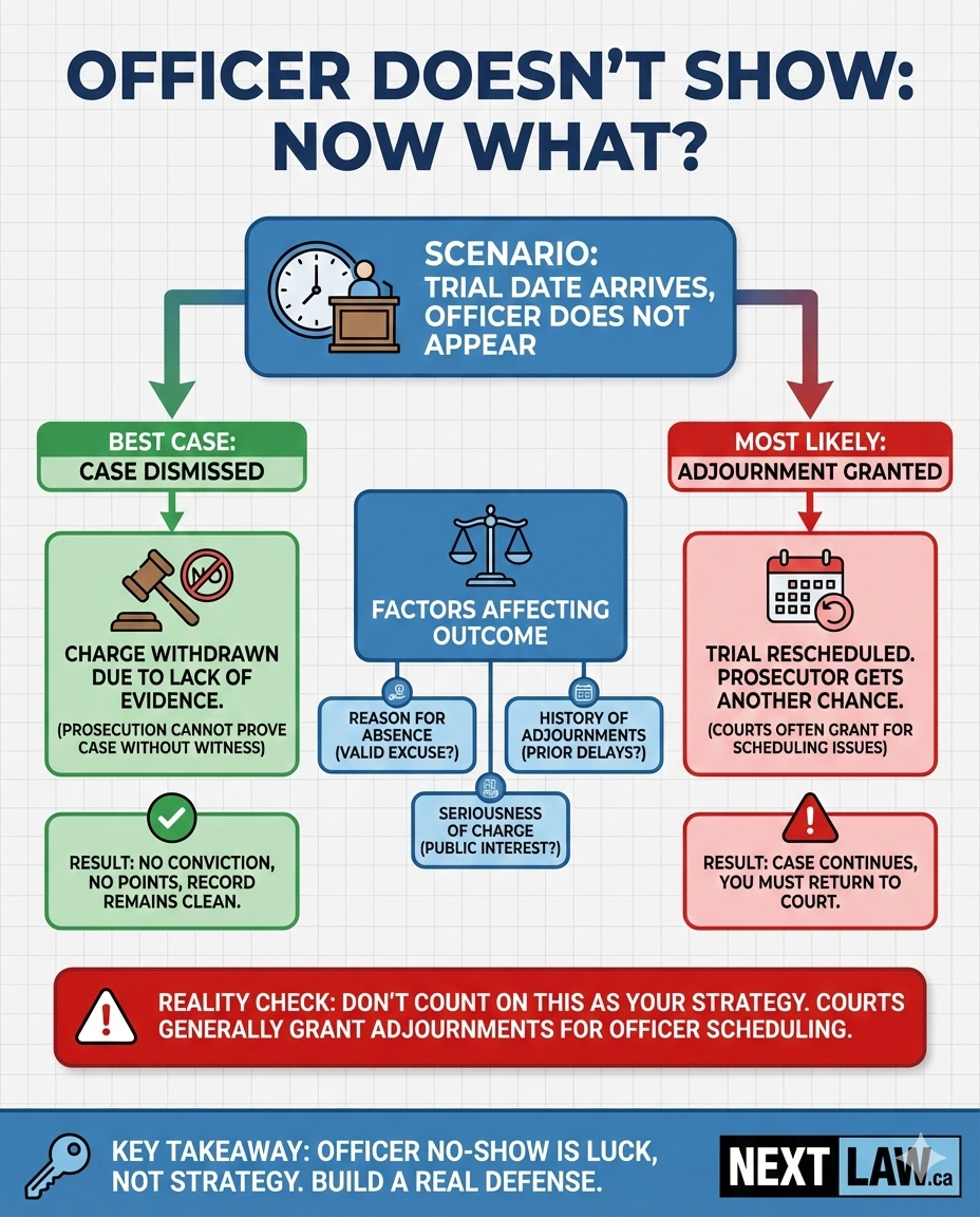 Officer no-show scenario flowchart