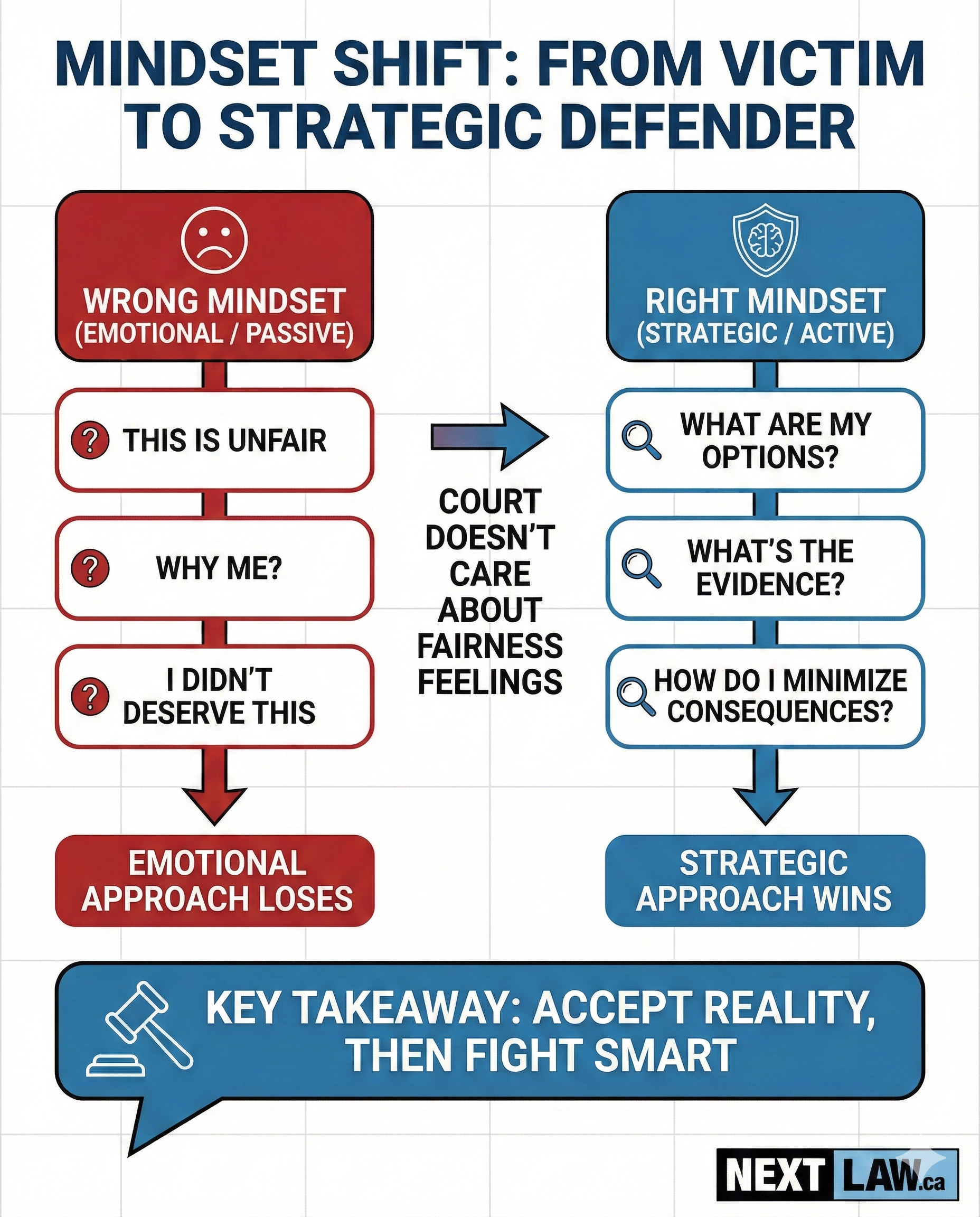 Victim to strategic defender mindset shift