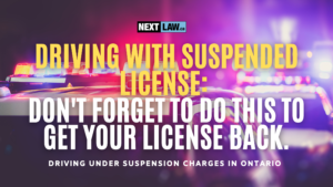 Driving with a Suspended license - Don't forget to get your license back
