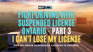 fight drive with suspended license ontario - lose my license
