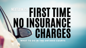 First Time No Insurance Charges in Ontario