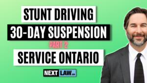stunt driving 30 day suspension service ontario