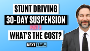 stunt driving 30 day suspension whats the cost