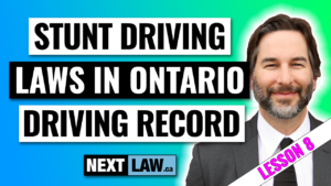 stunt driving laws in ontario driving record