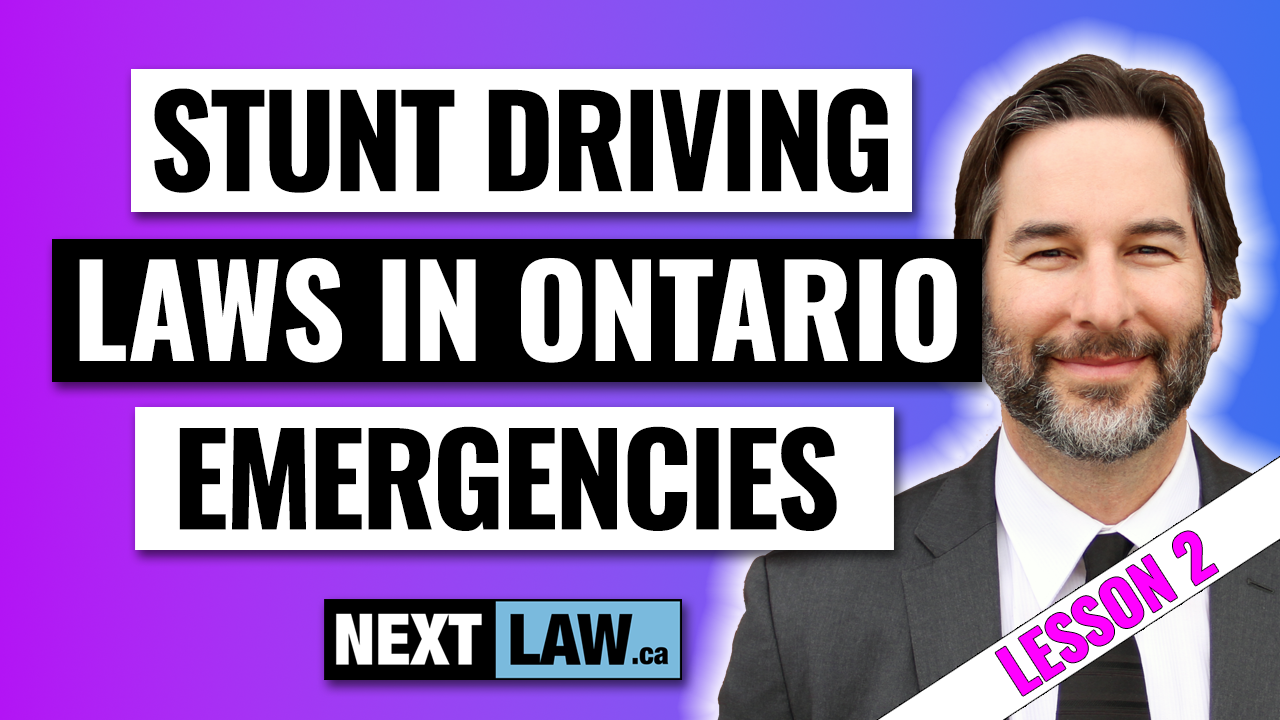 stunt driving laws in ontario emergencies