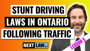stunt driving laws in ontario following traffic