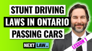 stunt driving laws in ontario passing cars