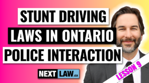 stunt driving laws in ontario police interaction