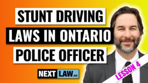 stunt driving laws in ontario police officer