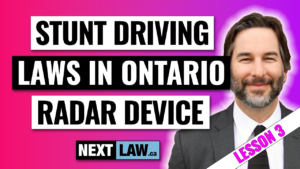 stunt driving laws in ontario radar device