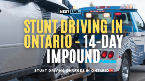 stunt driving ontario - 14-day impound and 30-day suspension