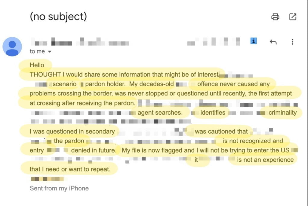 waiver email highlight