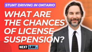 what are the chances of a license suspension for stunt driving in ontario