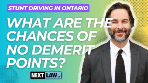 what are the chances of no demerit points for stunt driving in ontario