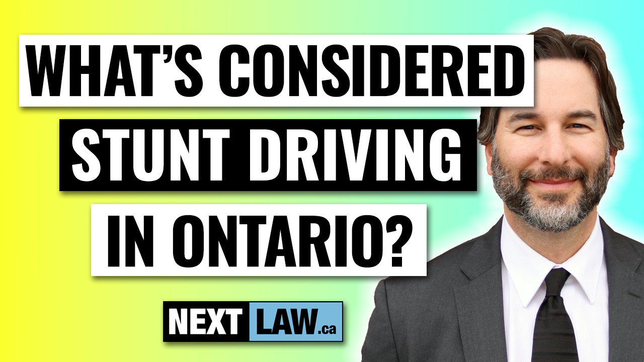 what is considered stunt driving in ontario